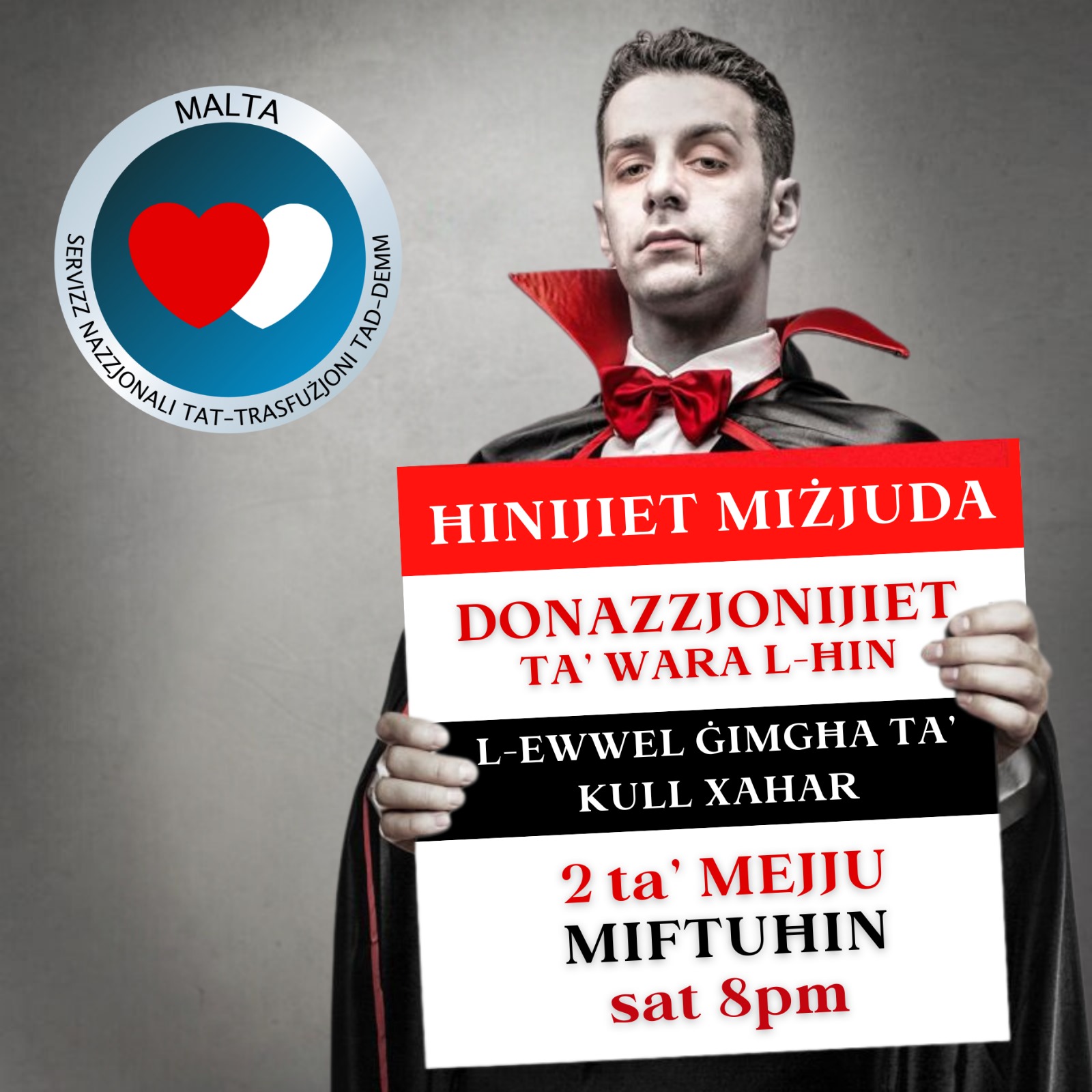 għoti tad-demm sat-20:00